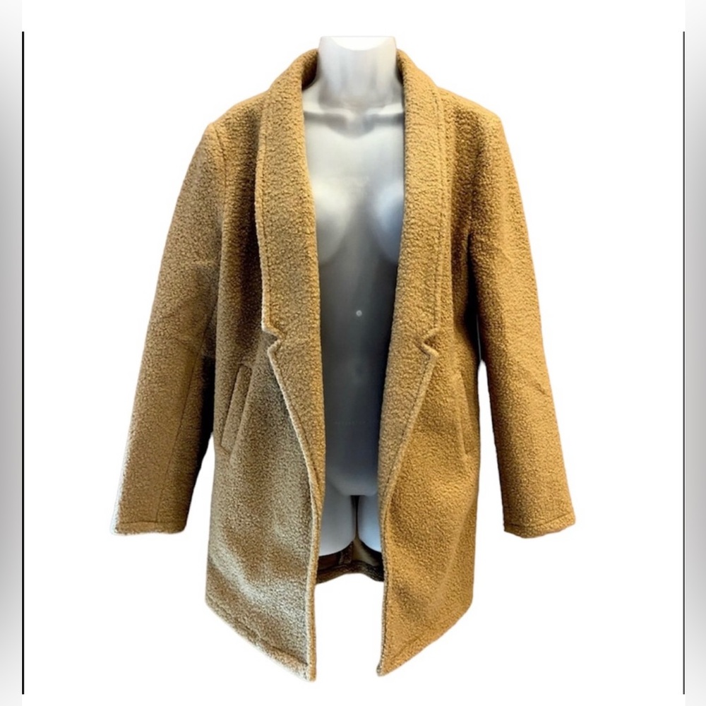 JustFab camel colored teddy jacket